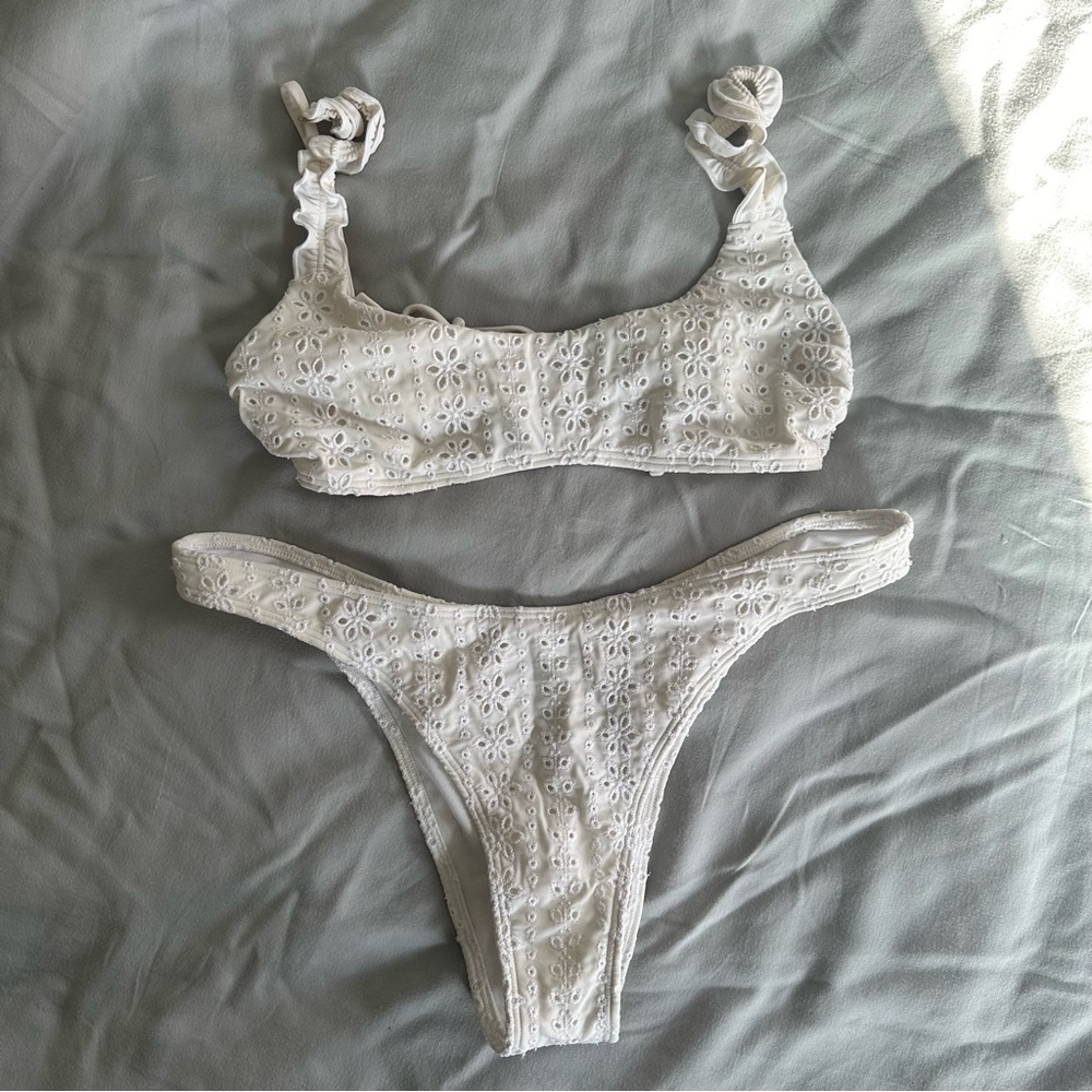 Hollister Eyelet White Bikini Set